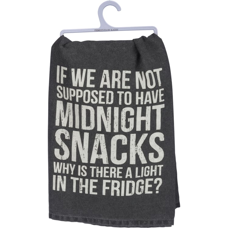 primitives by kathy Supposed To Have Midnight Snacks Kitchen Towel