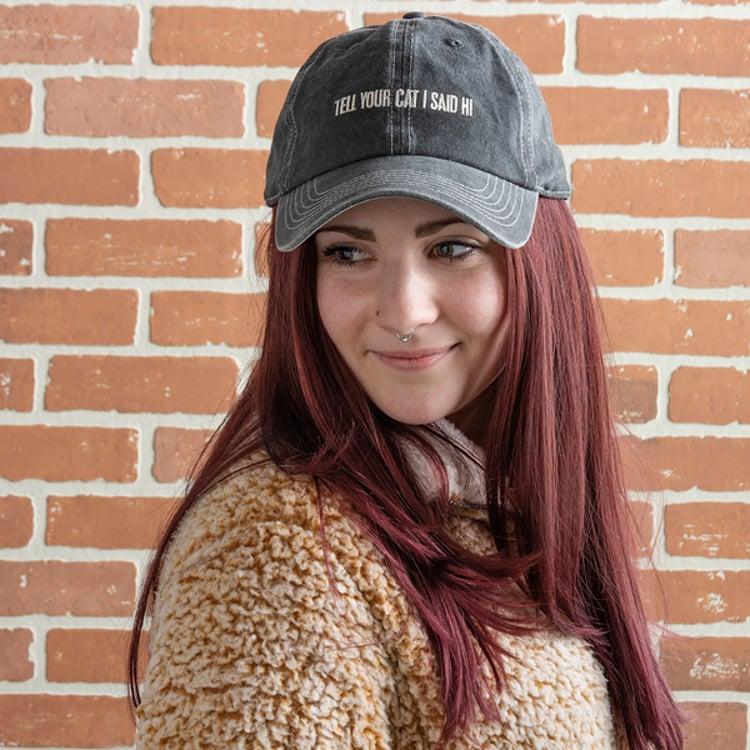 Primitives By Kathy Tell Your Cat I Said Hi Baseball Cap
