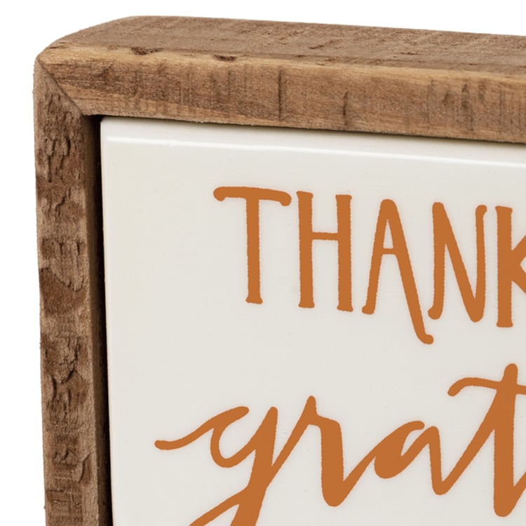 Primitives By Kathy Thankful Grateful Blessed Box Sign Mini