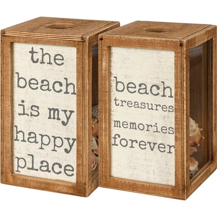 primitives by kathy The Beach Is My Happy Place Shell Holder