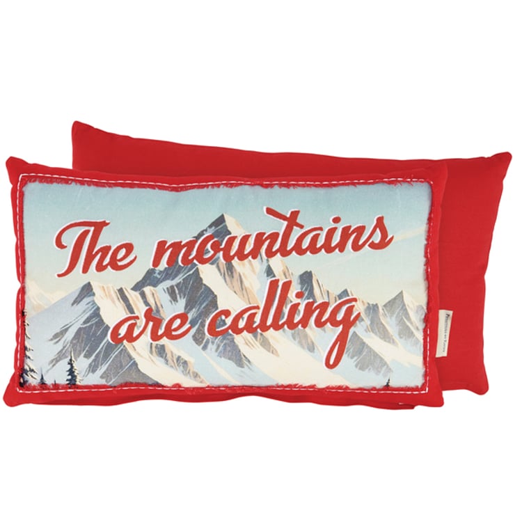 primitives by kathy The Mountains Are Calling Pillow