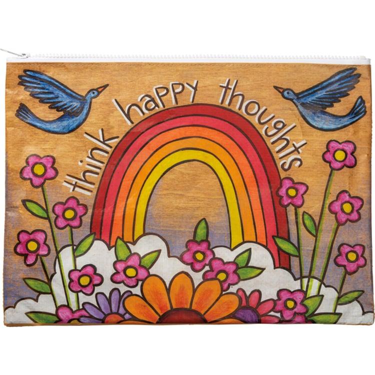 Primitives By Kathy Think Happy Thoughts Zipper Folder
