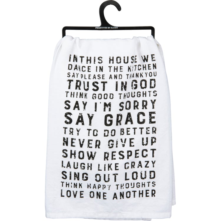 primitives by kathy This House We Dance In The Kitchen Kitchen Towel