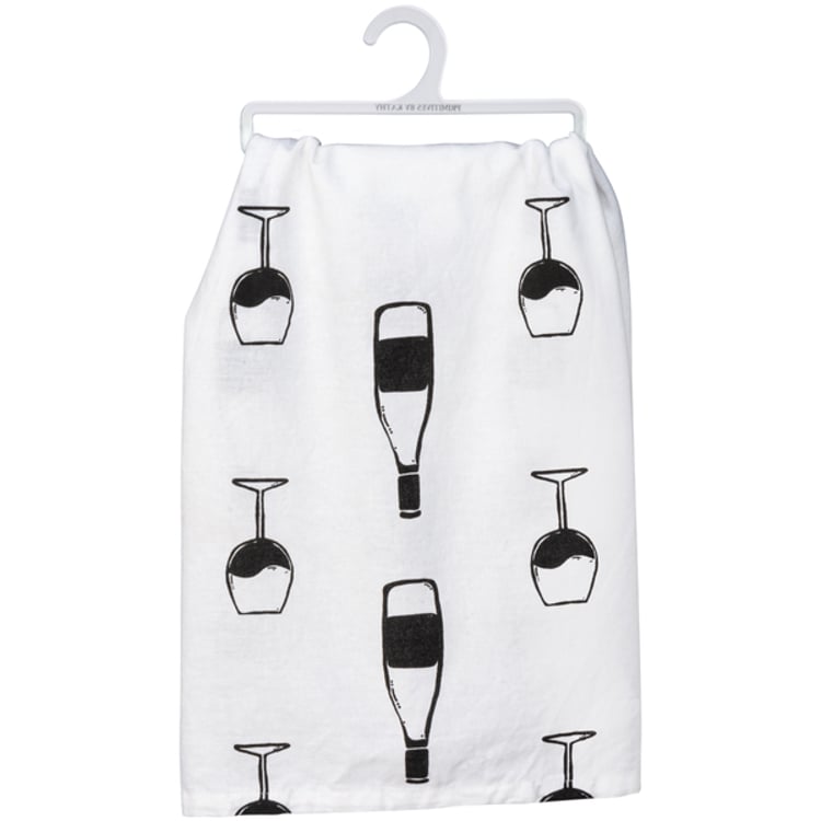 Primitives By Kathy True Friends Care If You Have Wine Kitchen Towel