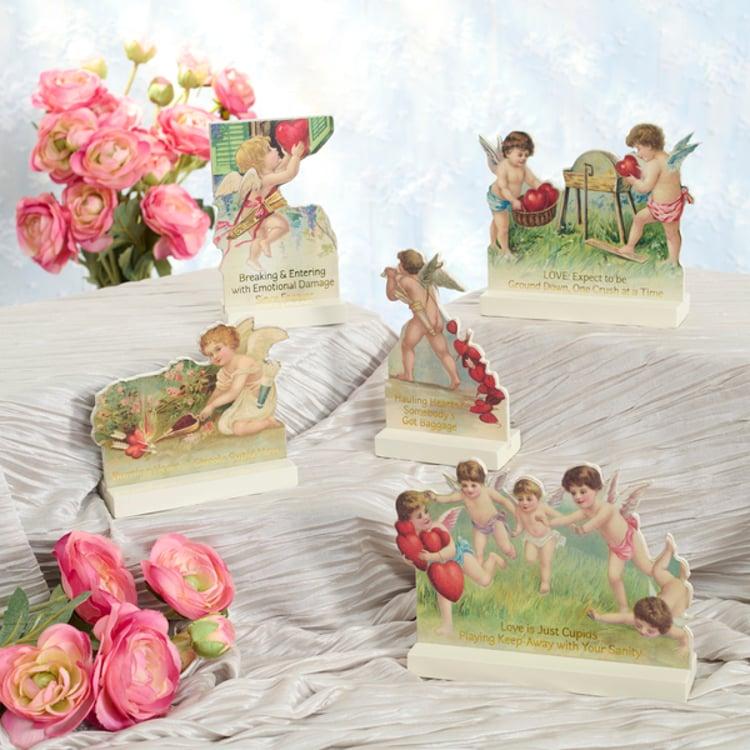 Primitives By Kathy Vintage Anti Valentine Stand Up Set