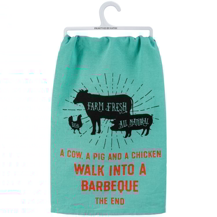 primitives by kathy Walk Into A Barbeque The End Kitchen Towel