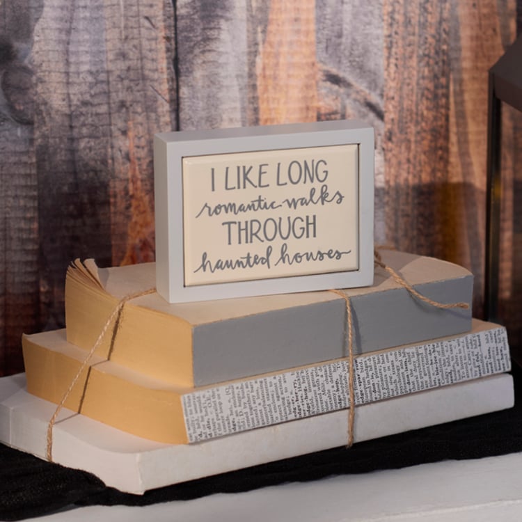 Primitives By Kathy Walks Through Haunted Houses Box Sign Mini