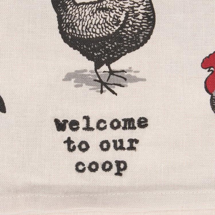 Primitives By Kathy Welcome To Our Coop Kitchen Towel