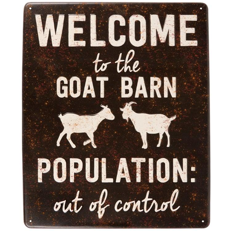 primitives by kathy Welcome To The Goat Barn Wall Decor
