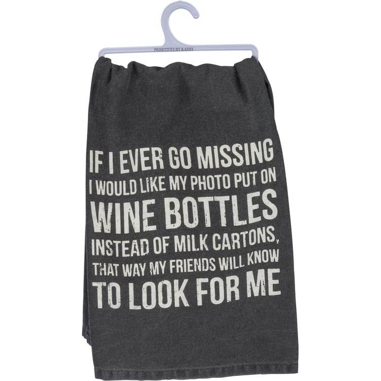 primitives by kathy Wine Bottles Instead Milk Cartons Kitchen Towel