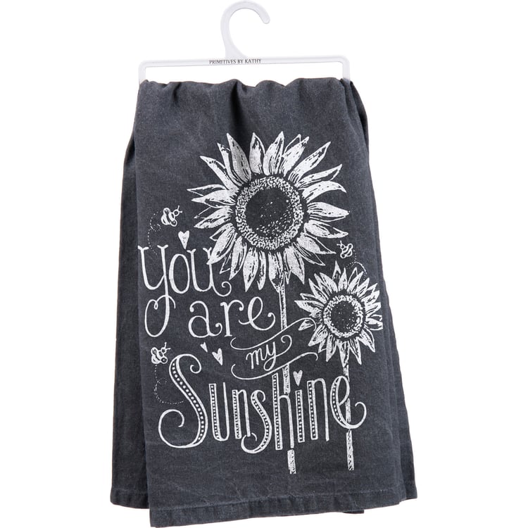 primitives by kathy You Are My Sunshine Chalk Kitchen Towel