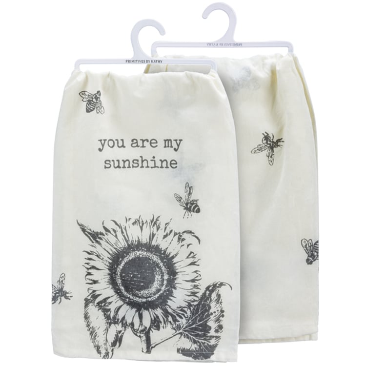 primitives by kathy You Are My Sunshine Sunflower Kitchen Towel