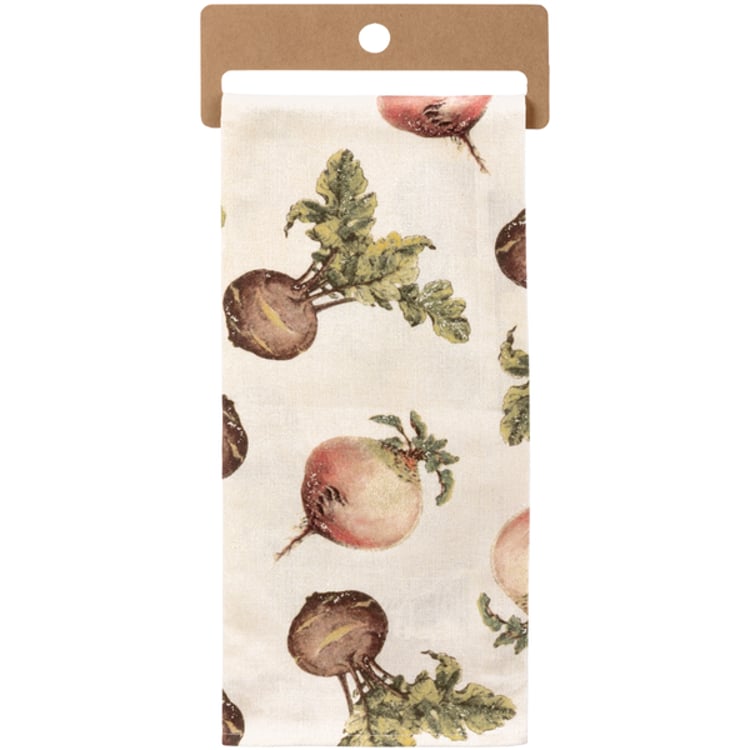 Primitives By Kathy You Make My Heart Beet Kitchen Towel