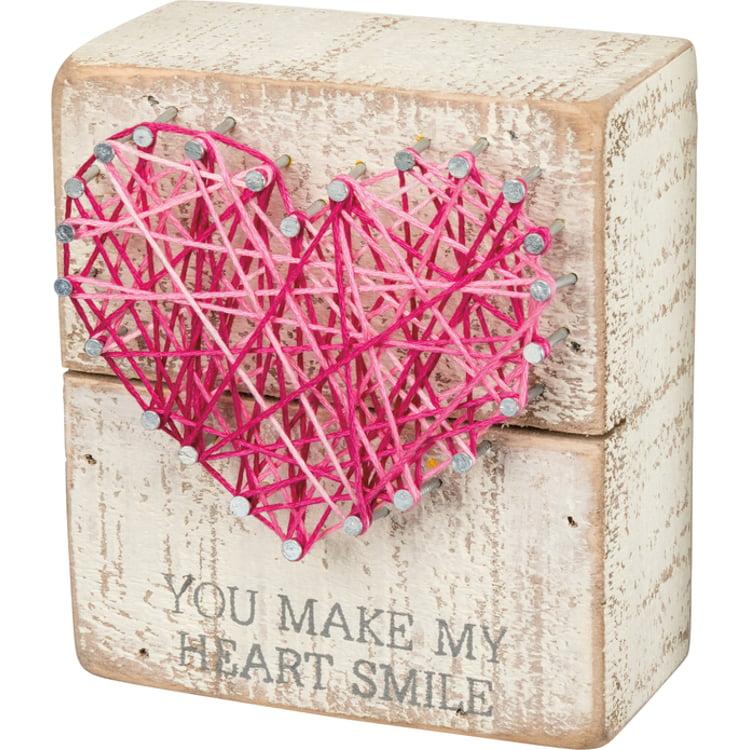 primitives by kathy You Make My Heart Smile String Art
