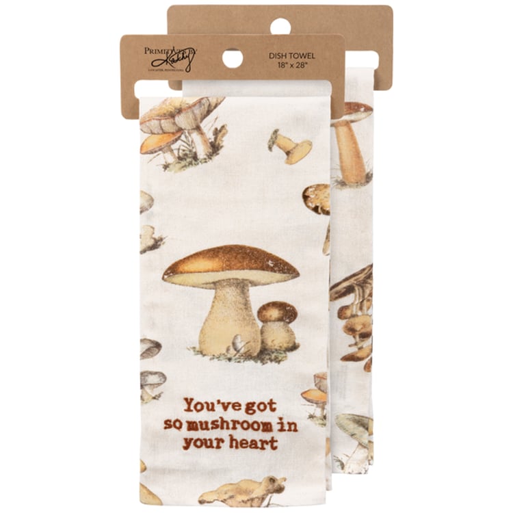 primitives by kathy You've Got Mushroom In Your Heart Kitchen Towel