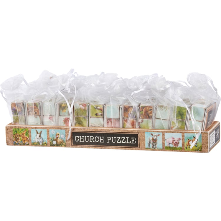 Primitives By Kathy Young Farm Friends Church Puzzle