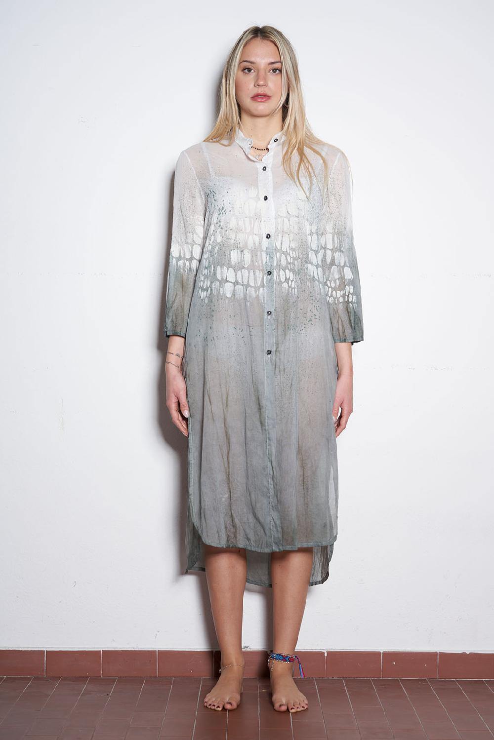 primordial is primitive LONG SHIRT SS245CS WHITE