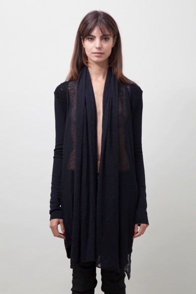 primordial is primitive SCARF CARDIGAN SSD33CVIP BLACK