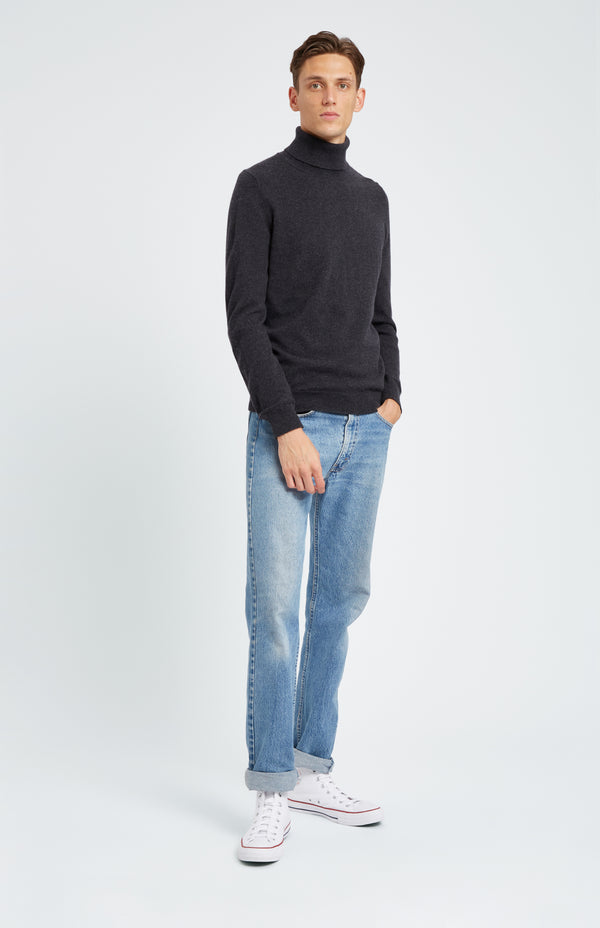 Pringle Of Scotland Cashmere Roll Neck Jumper In Grey