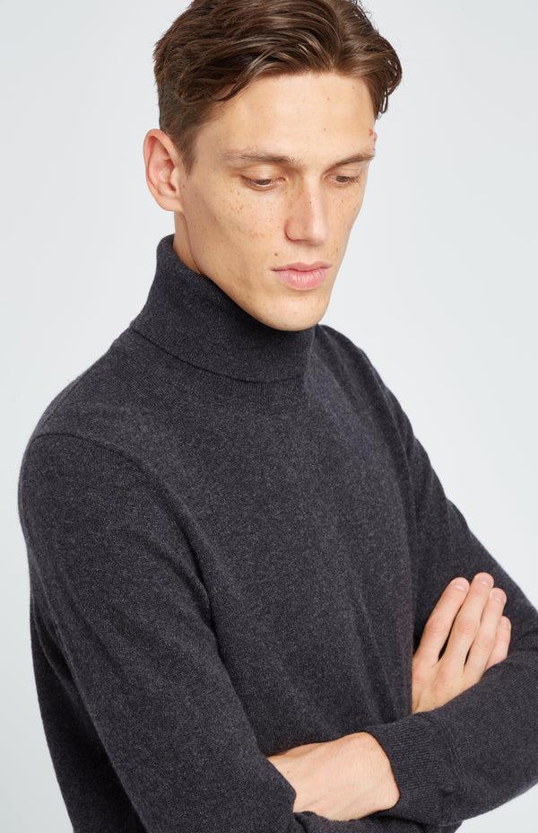 Pringle Of Scotland Cashmere Roll Neck Jumper In Grey