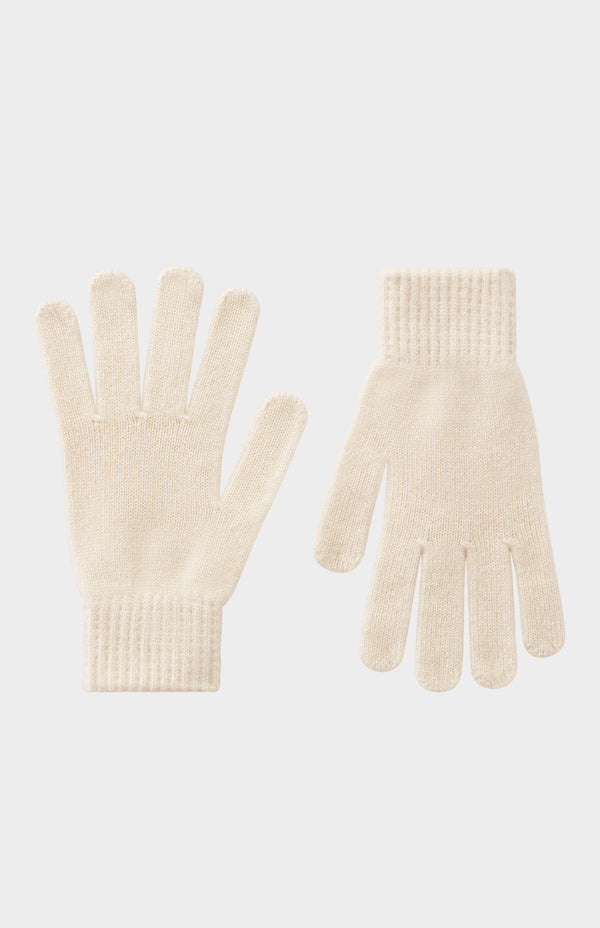 pringle of scotland Classic Cashmere Gloves In Cream