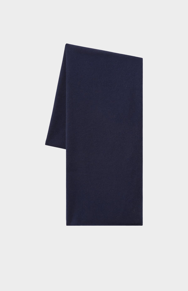 pringle of scotland Classic Cashmere Scarf In Navy Melange