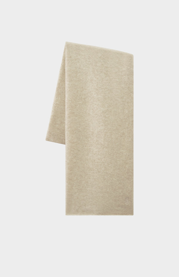 pringle of scotland Classic Cashmere Scarf In Oatmeal