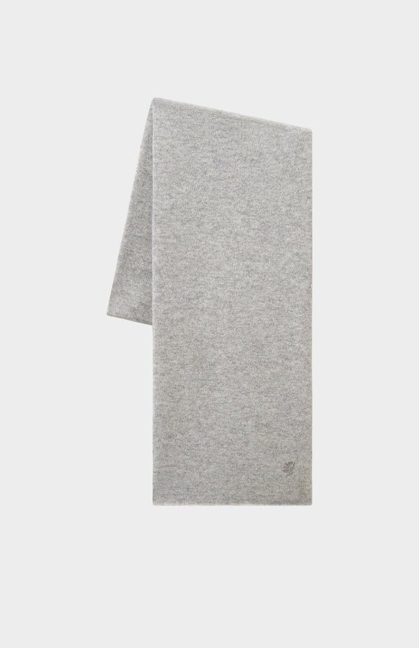 pringle of scotland Classic Cashmere Scarf In Silver Melange