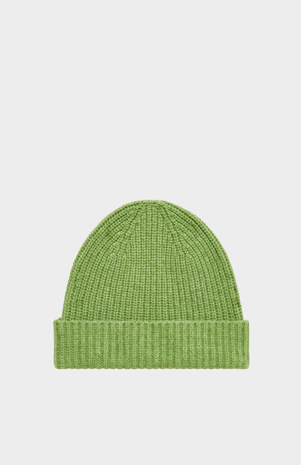 pringle of scotland Lambswool Beanie In Field Green