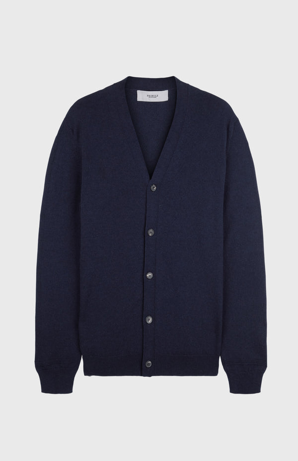 Pringle Of Scotland Men's Cashmere Cardigan In Navy