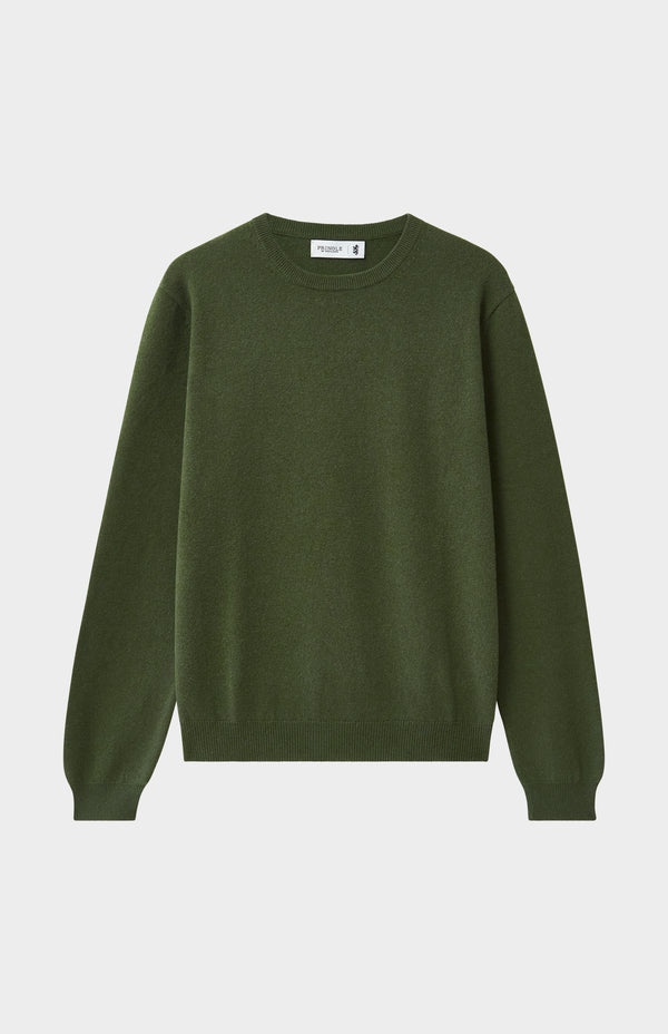 Pringle Of Scotland Men's Classic Round Neck Cashmere Jumper In Evergreen