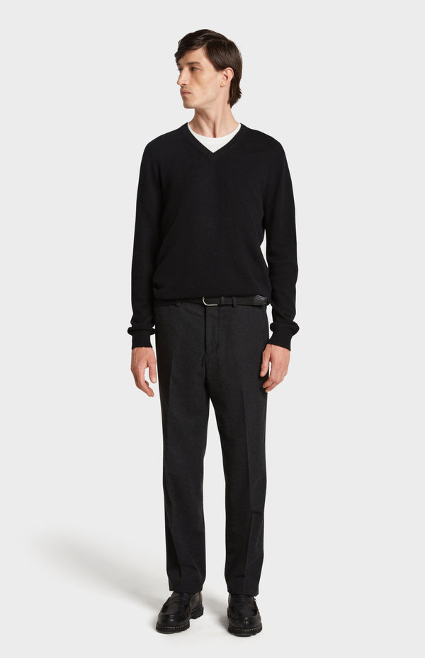 Pringle Of Scotland Men's Classic V Neck Cashmere Jumper In Black