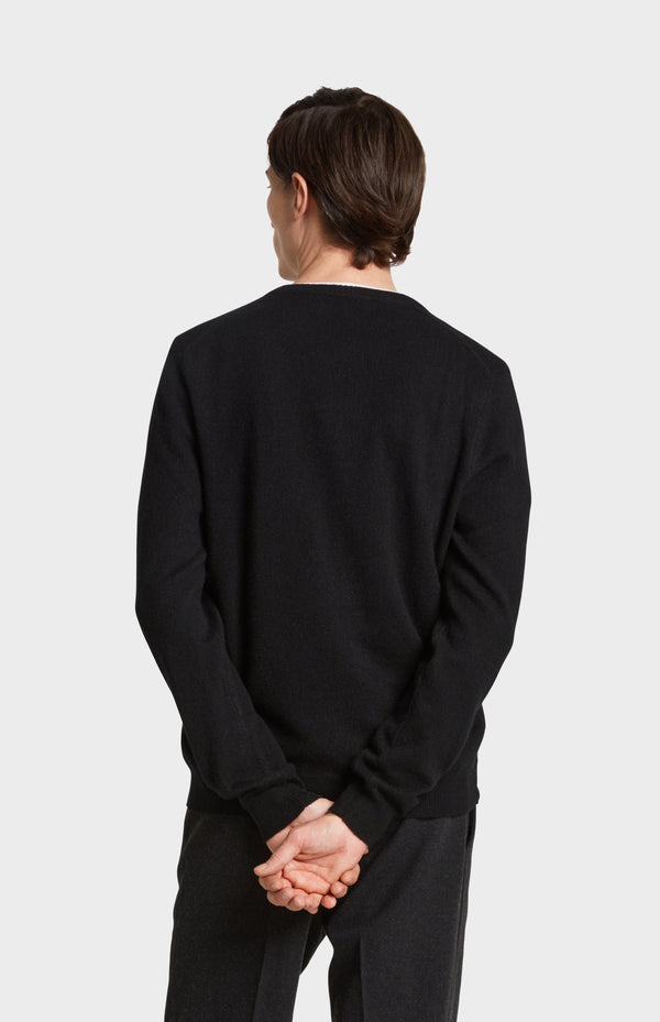 Pringle Of Scotland Men's Classic V Neck Cashmere Jumper In Black