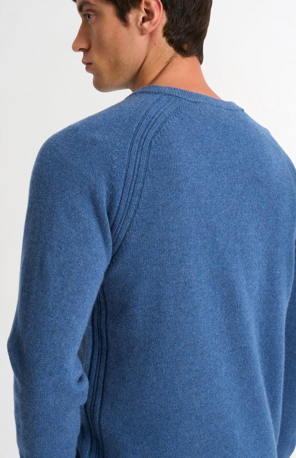Pringle Of Scotland Men's Classic V-neck Supersoft Lambswool Jumper In Bering Sea Blue