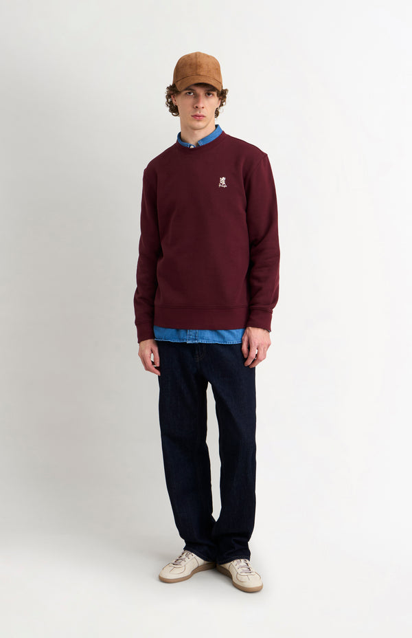 Pringle Of Scotland Men's Crew Neck Sweatshirt In Burgundy