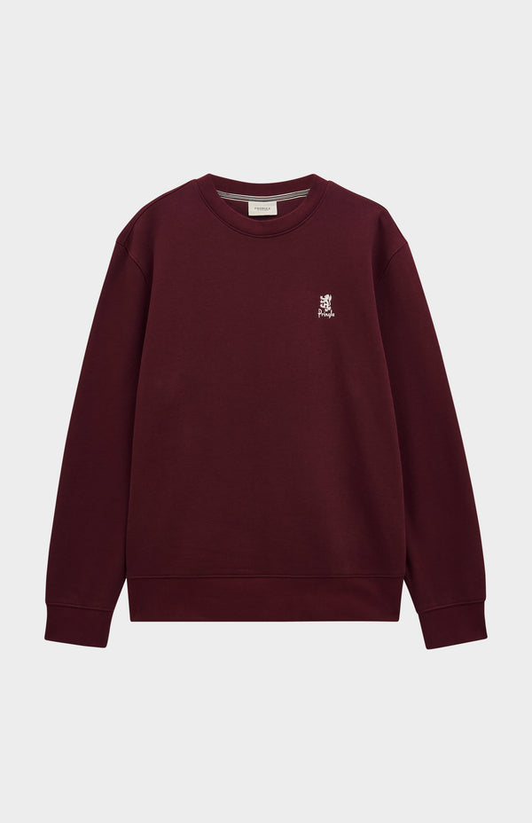 Pringle Of Scotland Men's Crew Neck Sweatshirt In Burgundy