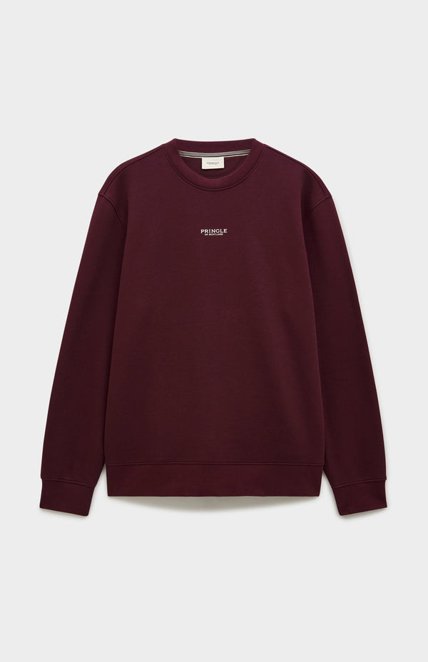 Pringle Of Scotland Men's Crew Neck Sweatshirt In Burgundy