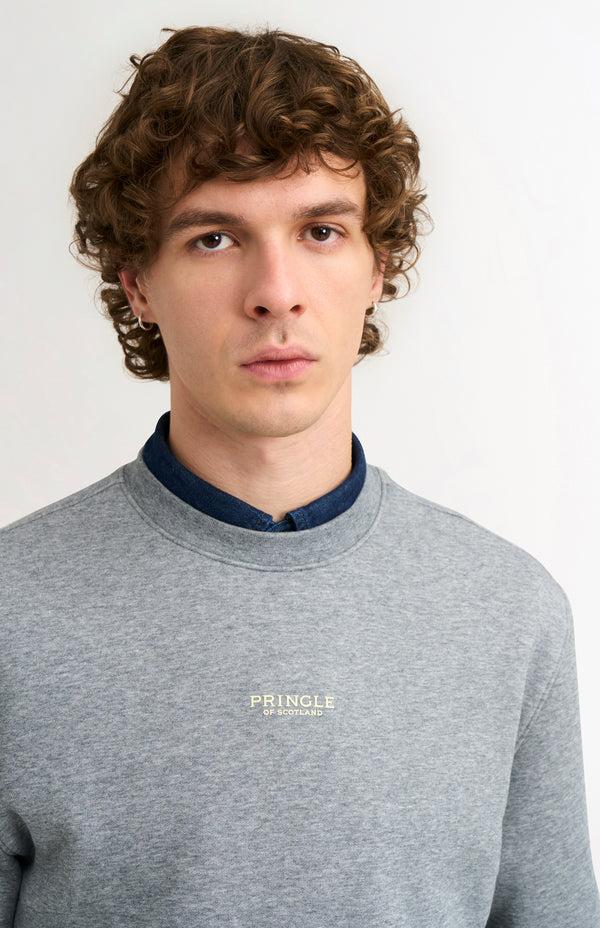 Pringle Of Scotland Men's Crew Neck Sweatshirt In Grey Melange