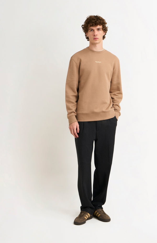 Pringle Of Scotland Men's Crew Neck Sweatshirt In Mushroom