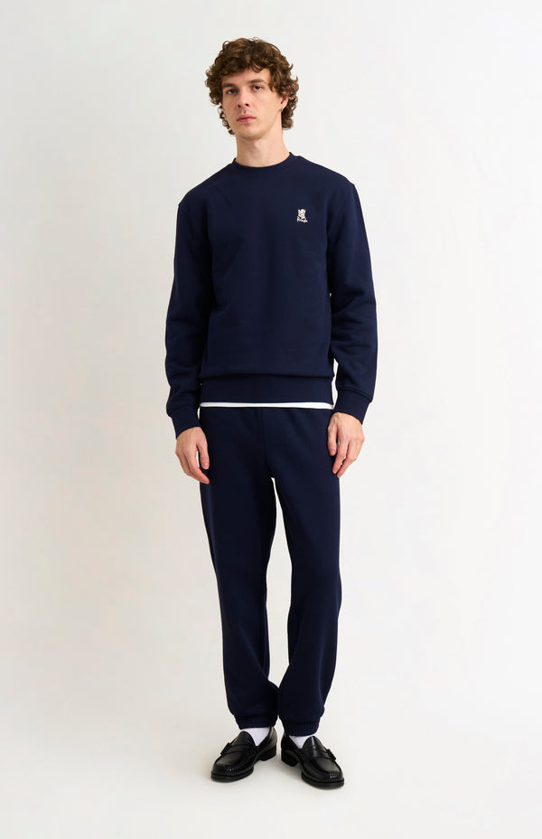 Pringle Of Scotland Men's Crew Neck Sweatshirt In Navy Blue