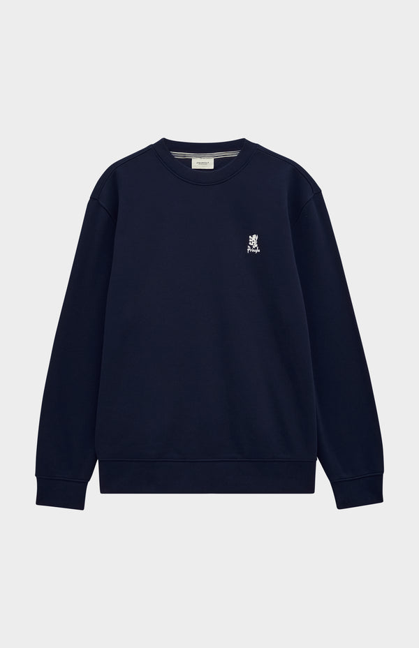 Pringle Of Scotland Men's Crew Neck Sweatshirt In Navy Blue