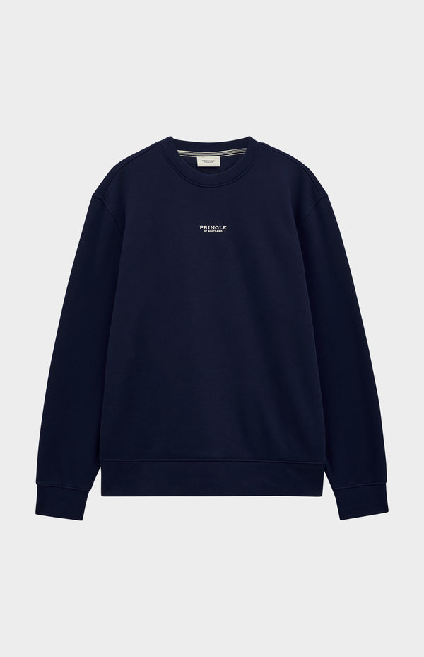 Pringle Of Scotland Men's Crew Neck Sweatshirt In Navy Blue