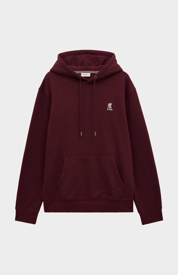 Pringle Of Scotland Men's Hooded Jumper In Burgundy