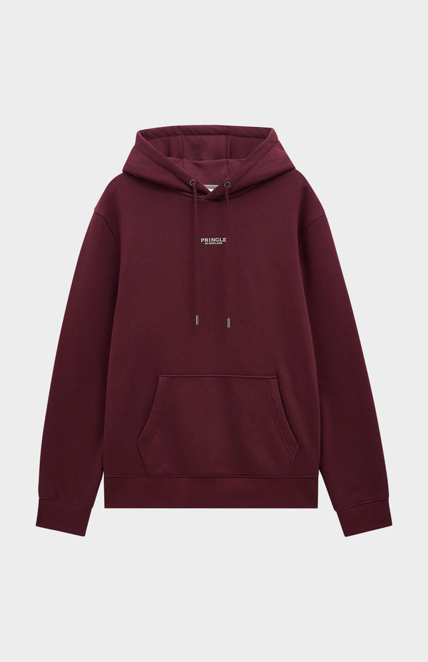 Pringle Of Scotland Men's Hooded Jumper In Burgundy