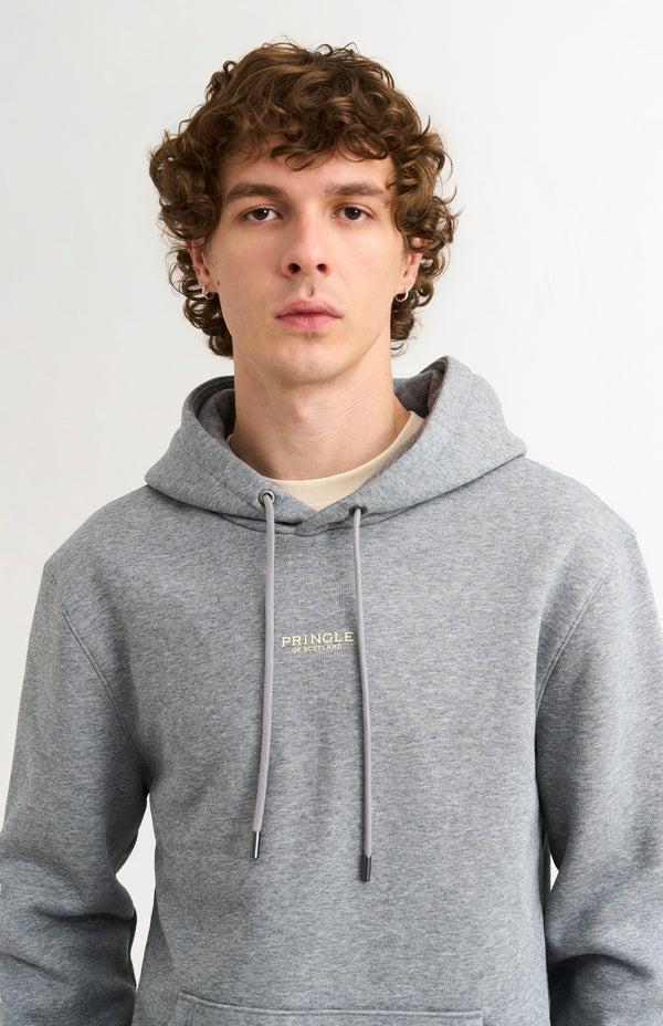 Pringle Of Scotland Men's Hooded Jumper In Grey Melange