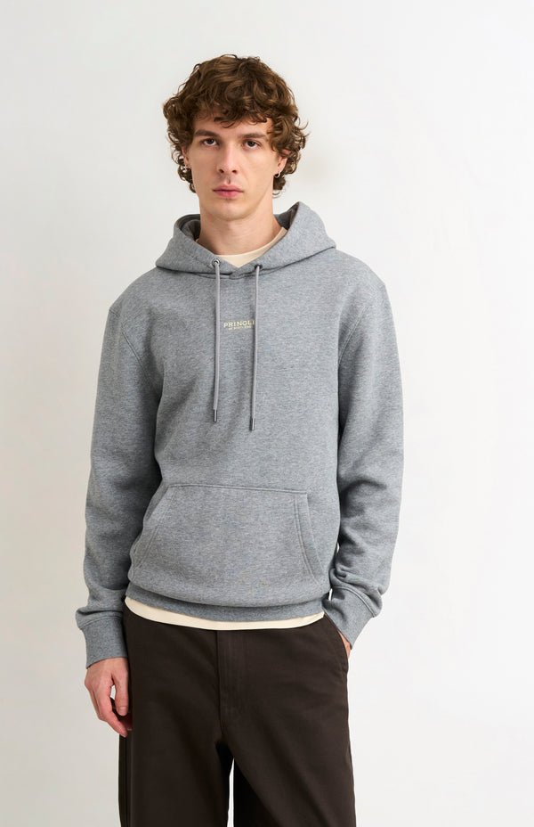 Pringle Of Scotland Men's Hooded Jumper In Grey Melange