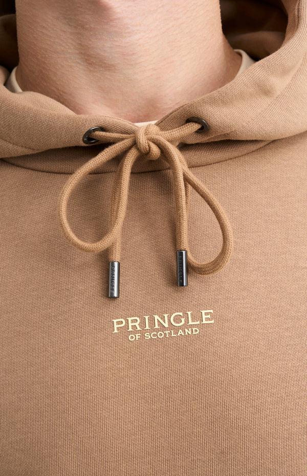 Pringle Of Scotland Men's Hooded Jumper In Mushroom