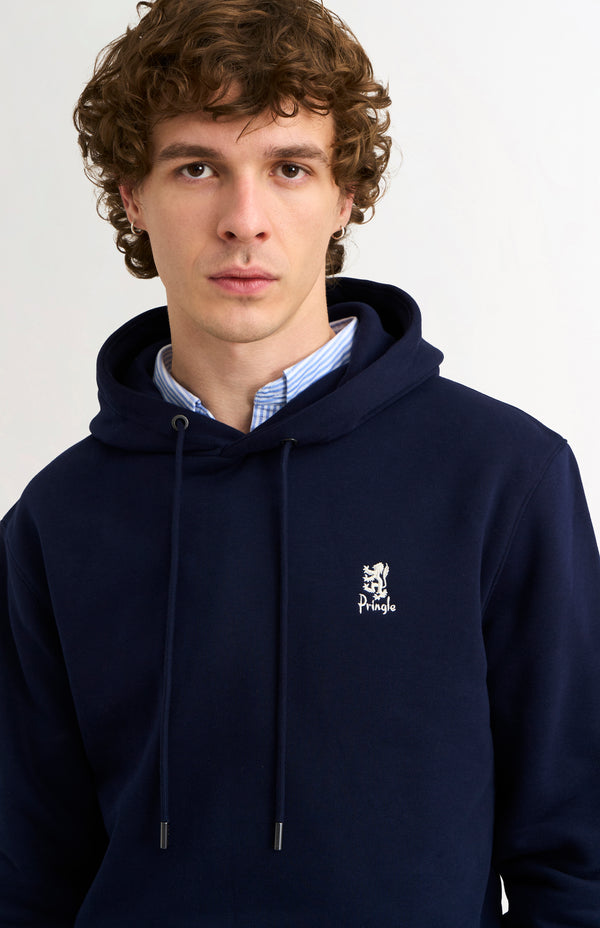 Pringle Of Scotland Men's Hooded Jumper In Navy Blue