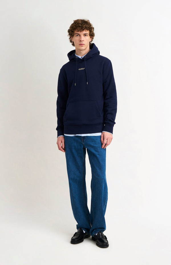 Pringle Of Scotland Men's Hooded Jumper In Navy Blue