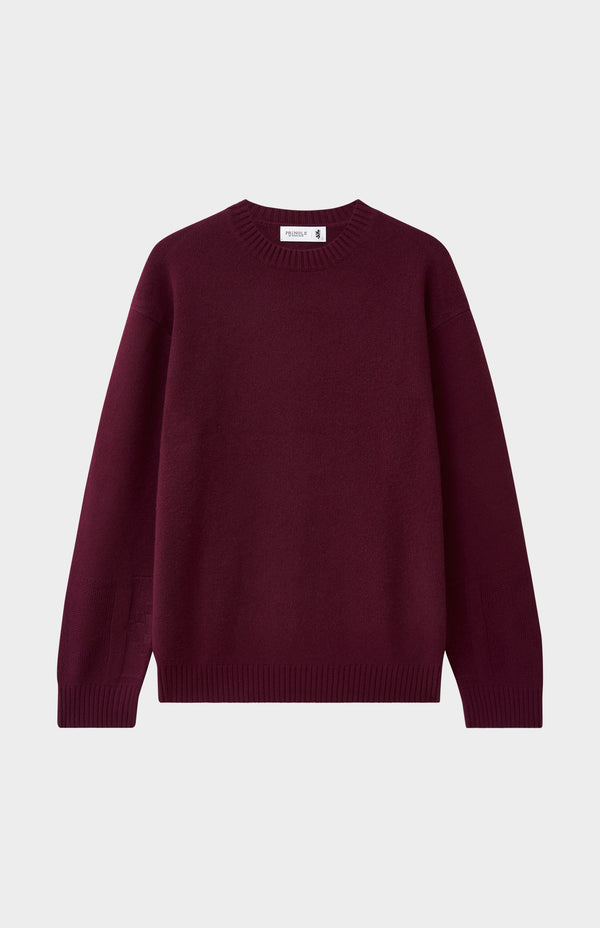 Pringle Of Scotland Men's Round Neck Cashmere Jumper In Burgundy